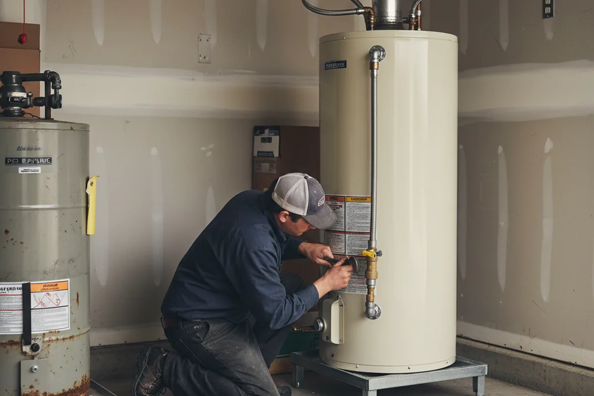 Water heater and shutoff valve replacement in Purdy